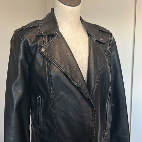 BB Dakota Faux Leather Biker Jacket-NWOT - Picture 2 of 15